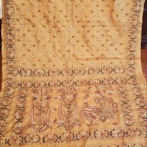 Kantha work Silk Saree
