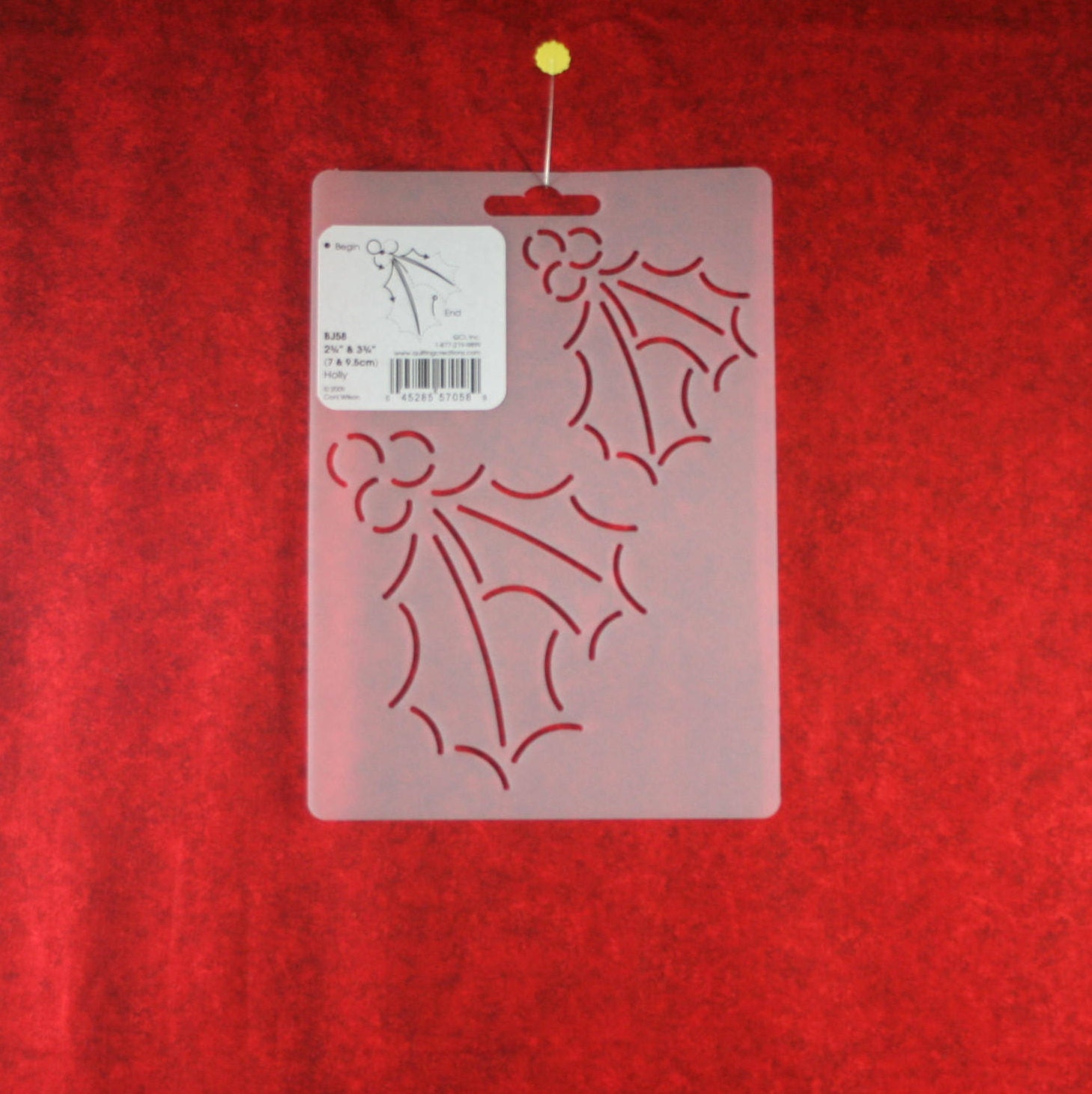 Stencil Holly Leaves and Berries Two Sizes of Quilting Etsy