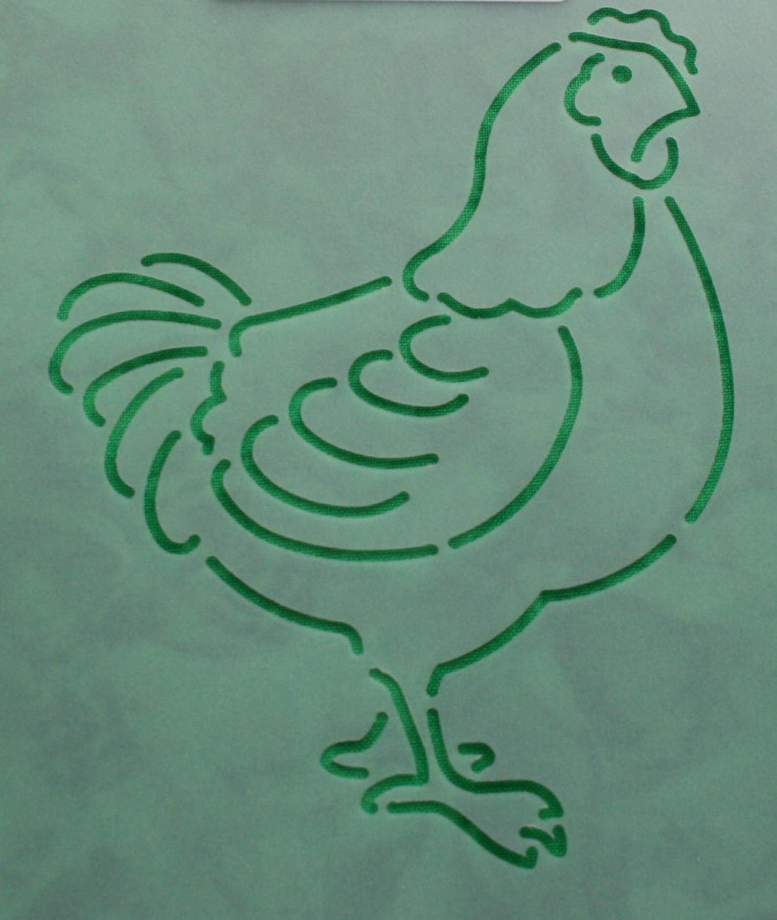 Rooster Quilt Stencil Bantam Quilting Pattern Country Quilt Etsy