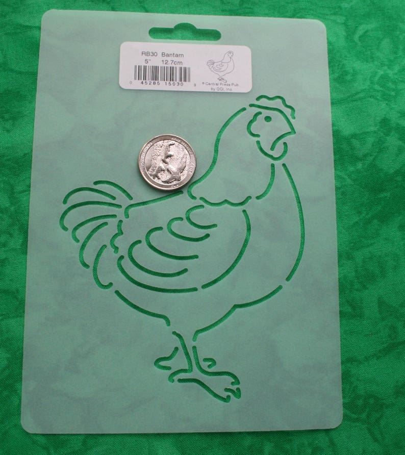 Rooster Quilt Stencil Bantam Quilting Pattern Country Quilt Etsy