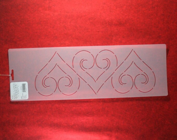 Stencil Heart Border Design Love Hearts Quilting Pattern Etsy