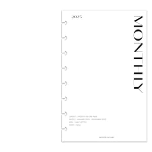Calendario mensual de una página para 2025, fuente n.º 2
