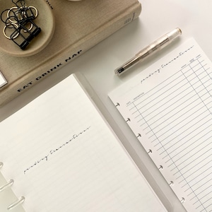 Pending Transactions Tracker Inserts | Subscription & Charges Log | Classic Font Printed Planner Refill