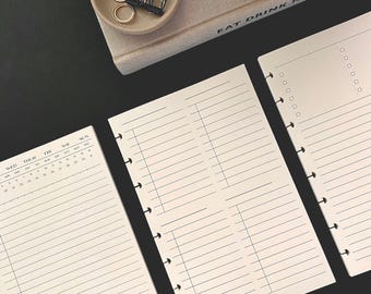 De Executive notitiepapierset | Haverkleur - Planner-inzetvellen | A5-formaat (persoonlijk formaat)