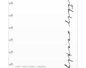 2026 Weekly Planner Insert | Horizontal Layout | Classic Font | A5, Half Letter | Discbound & 6-Ring | Full Year or Quarterly Options