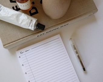 Schrijfpapier | Wit - Insteekkaarten voor planners | A5 persoonlijk formaat | Klassiek lettertype