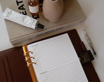 Te doen | Notities Schrijfpapier | Wit - Insteekkaarten voor planners | A5 persoonlijk formaat | No2-lettertype