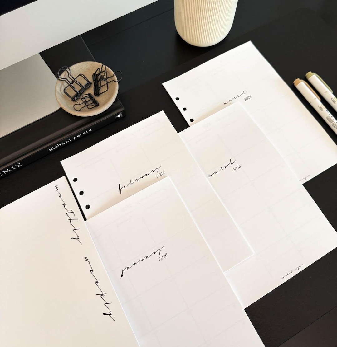 2026 Weekly Planner Insert | Horizontal Layout | A5 Personal Size ...