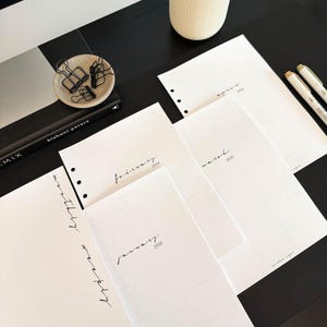 2026 Weekly Planner Insert | Horizontal Layout |  A5 Personal size  | Classic Font