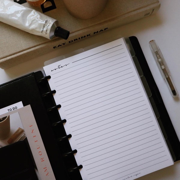 Notes Notepaper | Classic | White - Planner Inserts