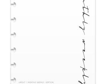 2026 Weekly Planner Insert | Vertical Layout | Classic Font | A5, Half Letter | Discbound & 6-Ring | Full Year or Quarterly Options