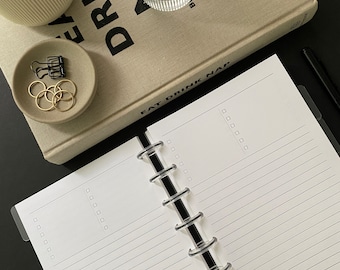 Checklist | Gelinieerd briefpapier | Wit - Insteekkaarten voor planners | Persoonlijk formaat A5