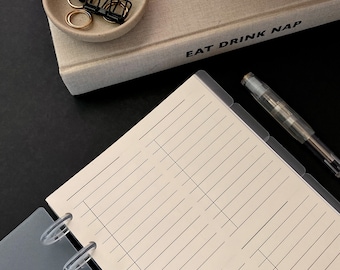 Schrijfpapier met meerdere lijsten | Haver - plannerinzetstukken | Persoonlijk formaat A5