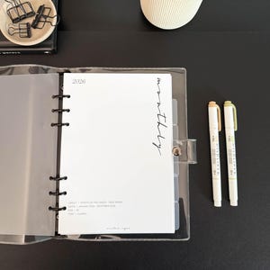 2026 Monthly Planner Inserts Printed | Page Break Layout | A5 Personal size | Classic Font