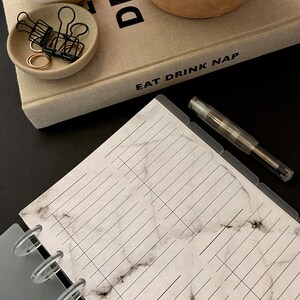 Multi-list Notepaper | Marble -  Planner Inserts