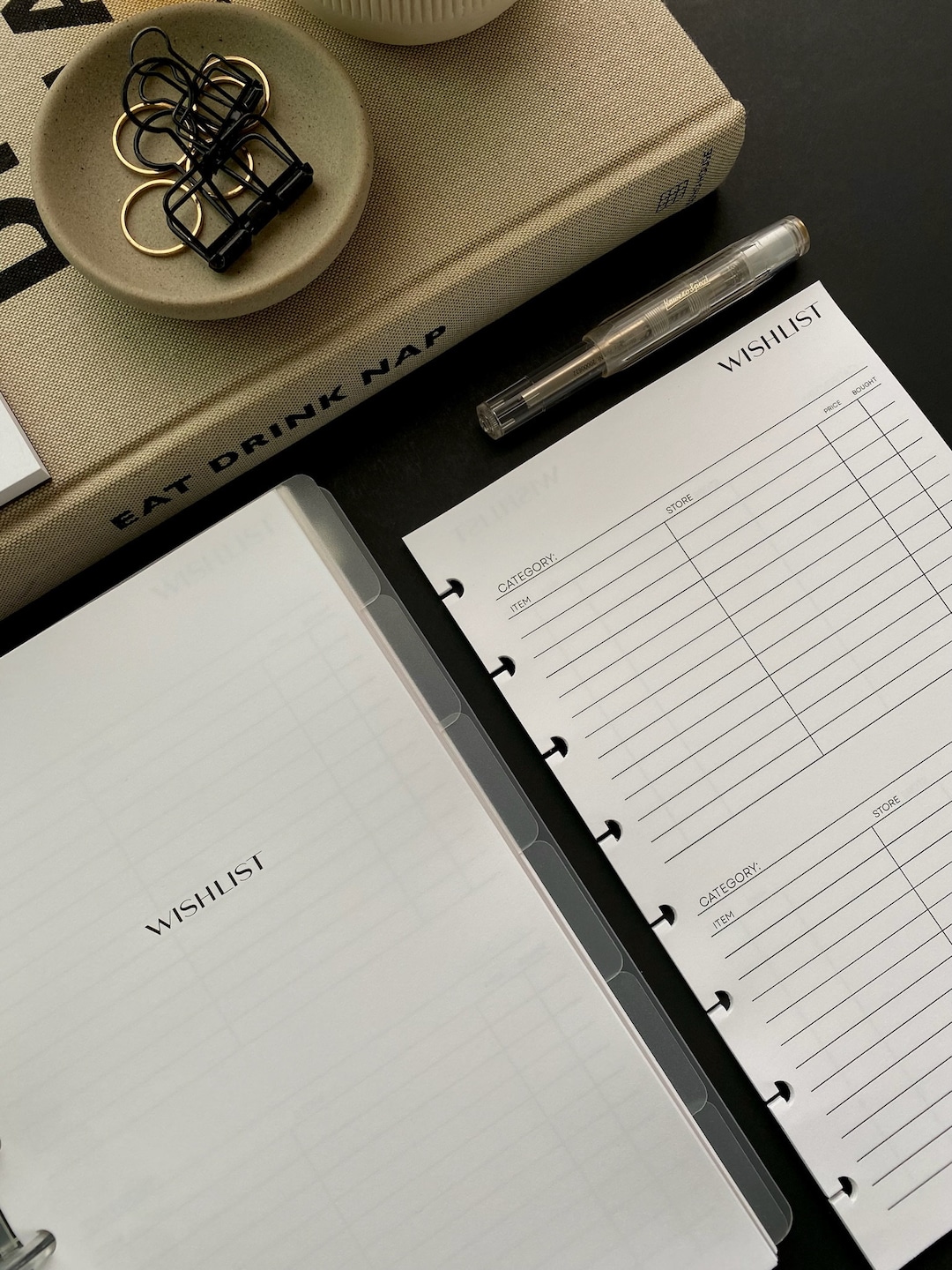 Wishlist Tracker Inserts | Gift List Planner Pages | A5 Personal Size ...