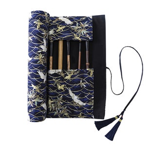Étui à pinceaux pour calligraphie, pochette pour pinceaux grue, emballages de pinceaux aquarelle, rouleau de pinceaux, cadeau pour peintres, étui à pinceaux, manchon pour pinceau