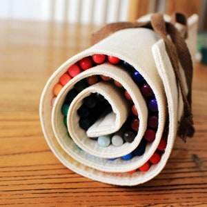 Estuche para lápices de color blanco roto, estuche para lápices, portalápices, estuche de lona para lápices, estuche para lápices, estuche para lápices de colores, regalo para niños