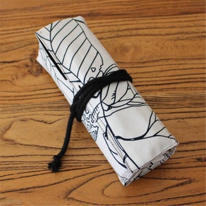 Involucro per matita bianca, rotolo di matita, astuccio per matite, astuccio per matita in tela da 36/48/72 fori, portamatite, astuccio per matite, astuccio per pittura, regalo per bambini