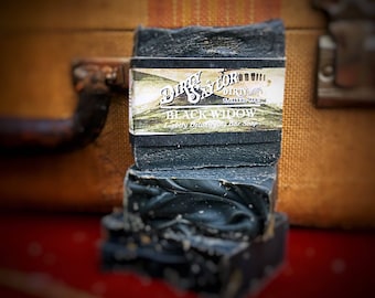 Black Widow Activated Charcoal Soap - Cold Processed Soap, Handmade Soap, Vegan Soap, All Natural Soap, Artisan Soap, Homemade Soap, Acne