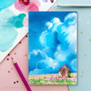 Howl&#39;s Moving Castle Art Print, Studio Ghibli Painting Print, Sophie&#39;s Secret Garden Print, Howl&#39;s Secret Garden Art