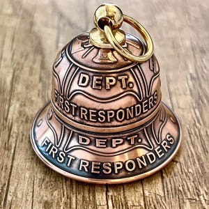 Firefighter First Responder Bell: Maltese Cross Copper Ride Bell, Made in USA