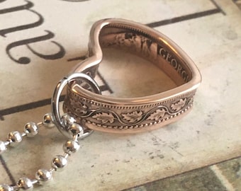 Bronze Canadian Cent Coin Heart Necklace - Choose Your Chain Length