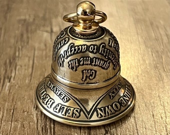 Handcrafted Bronze Motorcycle Bell: Sober Anniversary Recovery Gift