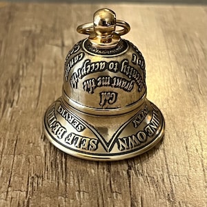 Handcrafted Bronze Motorcycle Bell: Sober Anniversary AA Gift