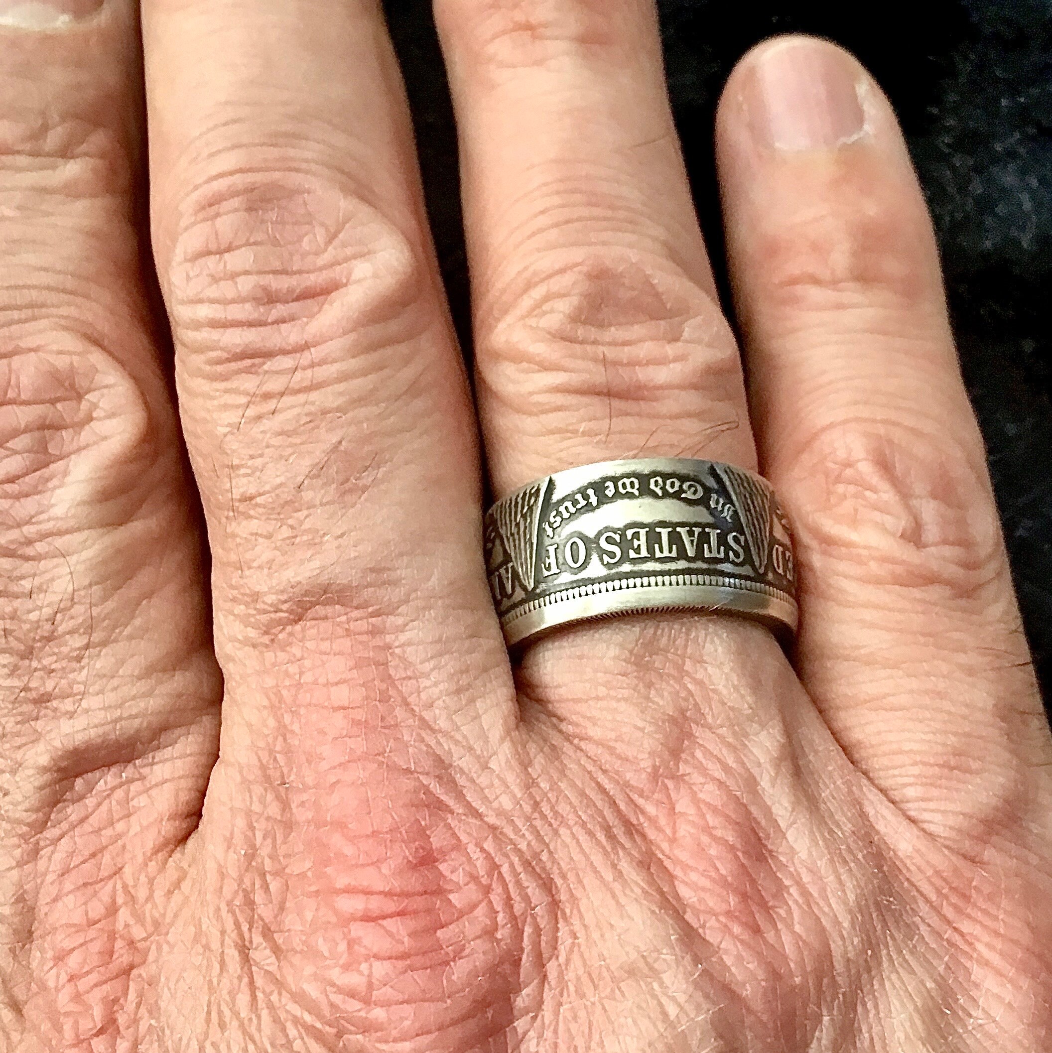 モルガン コイン リング 1921年 24号 B 銀貨 ハンドメイド 1ドル銀貨 モーガン morgan シルバー