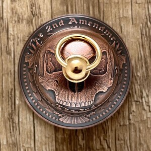 Second Amendment Motorcycle Bell – Handcrafted from .999 Fine Copper Coins – Gift Box image 4