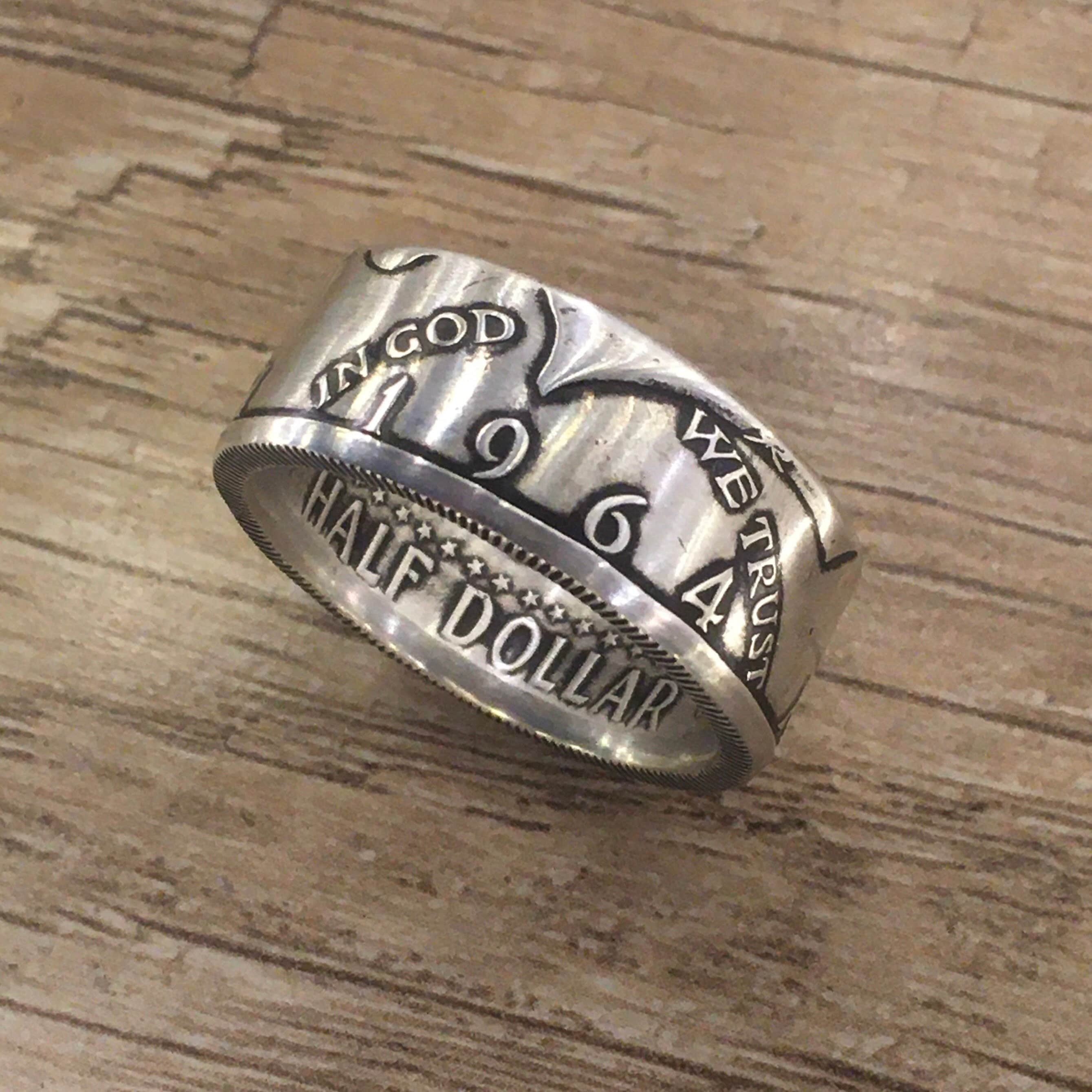 Kennedy half shop dollar ring