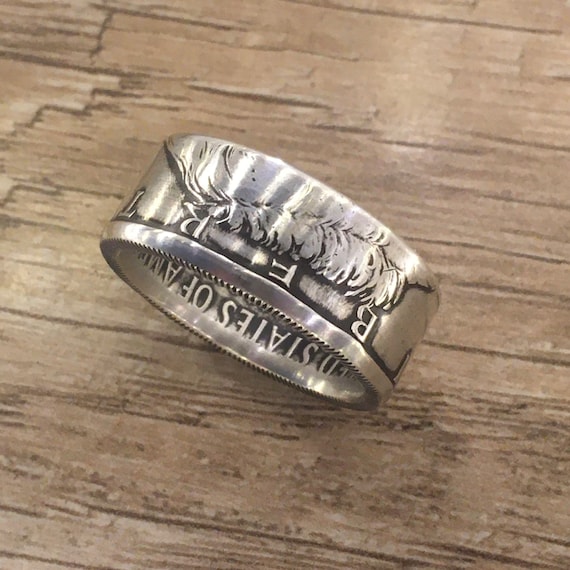 USAケネディハーフダラー銀貨 コインリング USAケネディハーフダラー