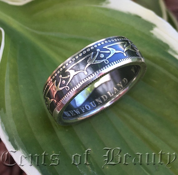 Handmade coin rings clearance