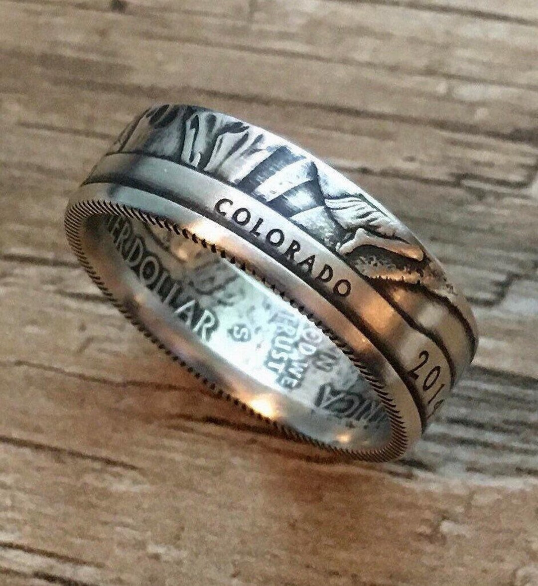 Colorado Rings 2014 Colorado 90% Silver Proof Coin Ring - Great Sand Dunes National ...