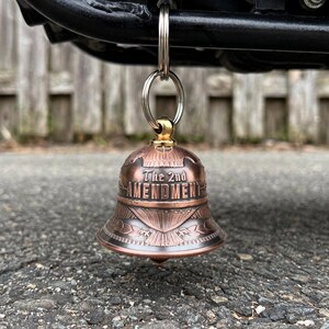 Second Amendment Motorcycle Bell – Handcrafted from .999 Fine Copper Coins – Gift Box image 11