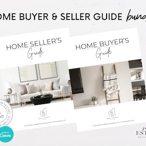 Buyer and Seller Guide Real Estate, Buyer Seller Bundle for Realtors, Home Buying Guide and Home Selling Guide, Real Estate Marketing Bundle