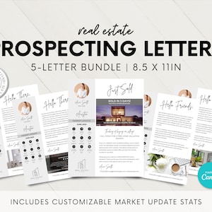 Real Estate Prospecting Letter Bundle, Real Estate Mailers, Real Estate Prospecting Email, Market Update Flyer, Real Estate Letters, Farming