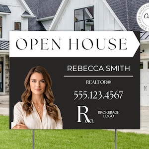 Realtor Open House Sign Template, Open House Yard Sign, Realtor Yard Sign, Real Estate Signage, Open House Sign Design, Real Estate Branding