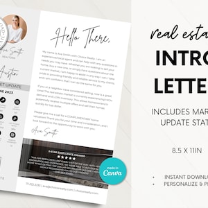Realtor Introduction Letter, Real Estate Intro Letter, Real Estate Farming Letter, Real Estate Prospecting Letter Email, Real Estate Mailer