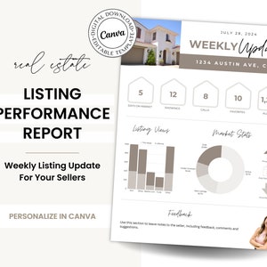 Realtor Listing Performance Report Flyer, Weekly Seller Update, Showing ...
