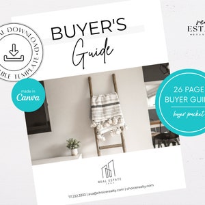 Home Buyer Guide, Buyer Check List, Buyer Presentation, Customizable Buyer Packet, Real Estate Buyer Tips, Buyer Consultation Template