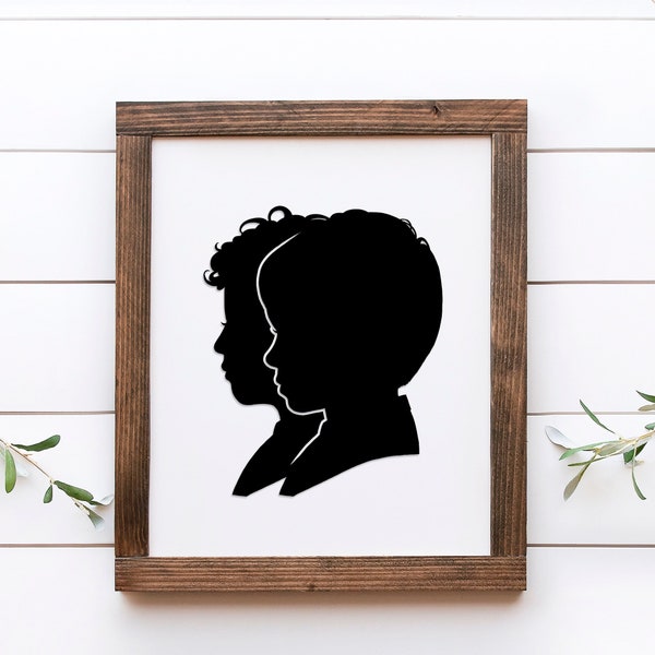 Layered Hand-Cut Silhouette {Standard Size 8.5x11"} • Wonderful Christmas Gift!