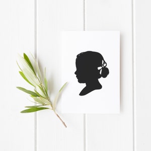 Hand-Cut Silhouette Portrait {5x7" size} • Wonderful Christmas Gift!