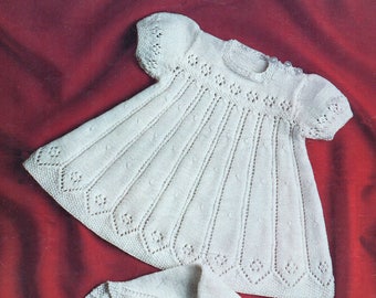 Baby Knitting Pattern Ply DRESS CARDIGAN 18