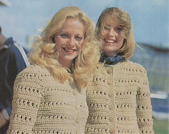 UK Crochet Pattern PDF Womens Ladies Chunky Coat and Jacket