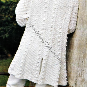 Knitting Pattern PDF Ladies Aran Jacket  34-38&quot; one size