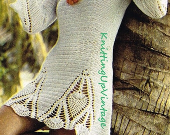UK Crochet Pattern PDF Womens Mini Dress Tunic Trousers Suit Bell Bottoms Summer Boho Festival