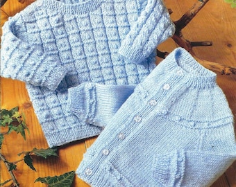 Baby Knitting Pattern Cardigan & Sweater  pdf