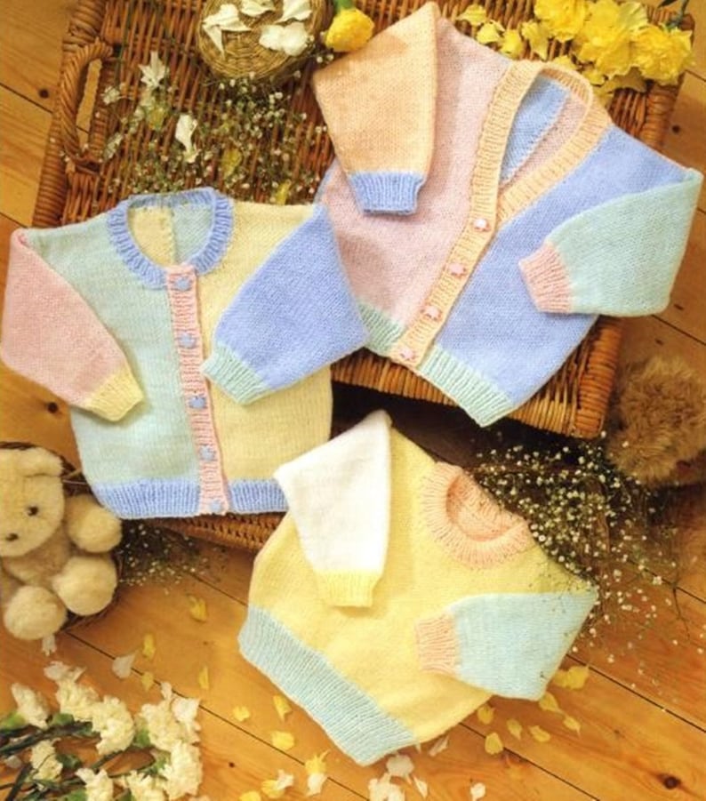 Premature Baby or Doll Knitting Pattern PDF DK Cardigans Etsy UK